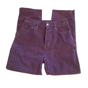 VINTAGE Pacsun Womens Purple Corduroy High Rise Straight Pants